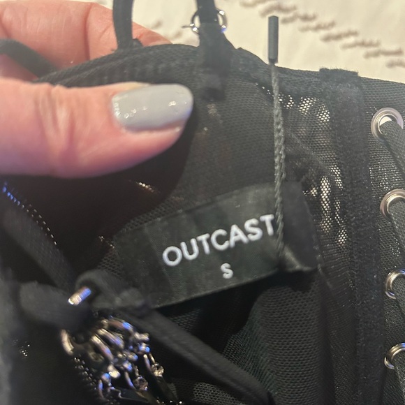 Black Corset Top with Buckle Details - Picture 5 of 5